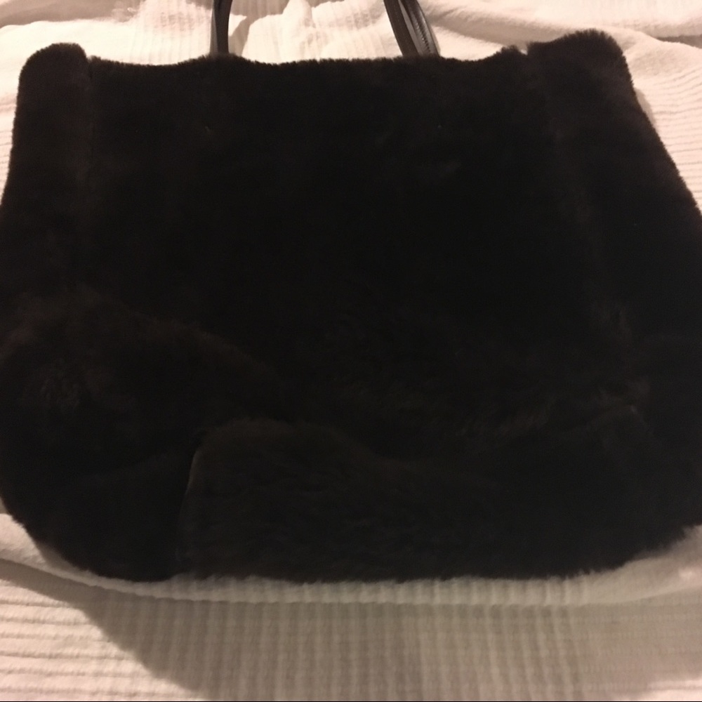 Shearling tote bag